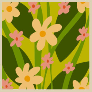 Warhol Inspired Spring Floral Design Pattern - Cushion Cover Design