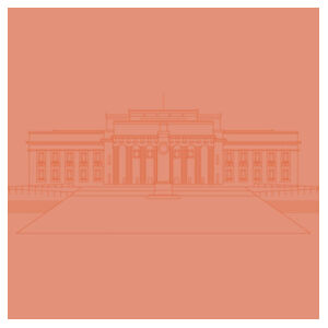 Auckland War Memorial Museum - Minimal Line Art Design