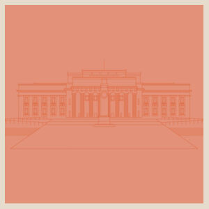 Auckland War Memorial Museum - Minimal Line Art Design