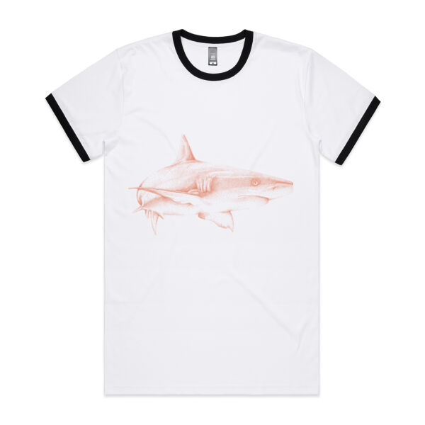 Shark Design - Mens Ringer Tee Thumbnail