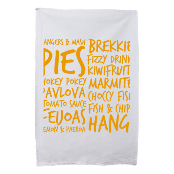 Kiwi Kai - Food loved in Aotearoa, New Zealand - Tea Towel Thumbnail