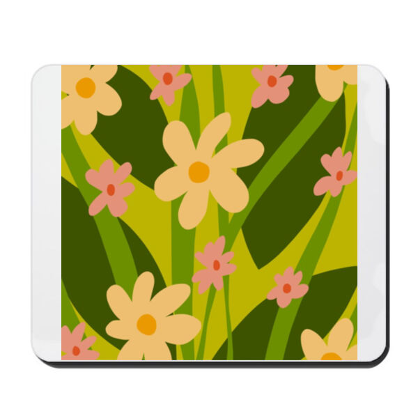 Warhol Inspired Spring Floral Design Pattern - Mouse Pad Thumbnail