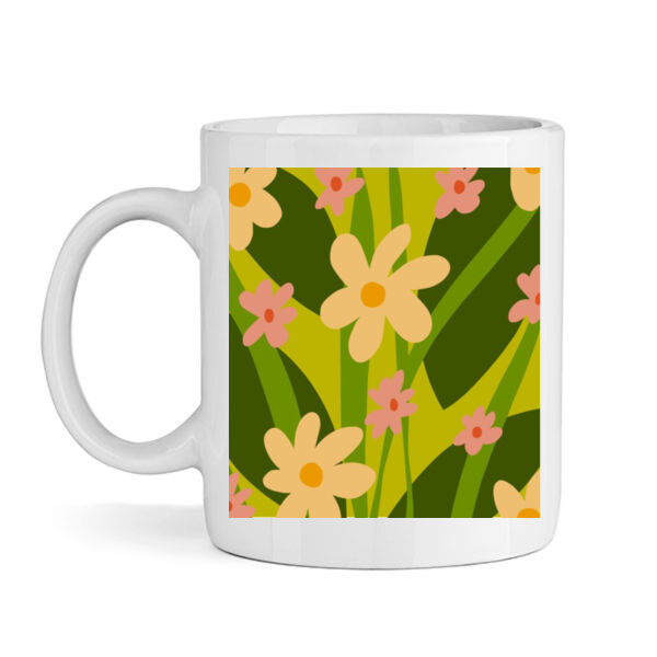 Warhol Inspired Spring Floral Design Pattern - Mug Thumbnail
